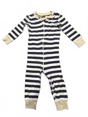 Hanna Andersson Organic Cotton Striped One Piece Pajamas Size 2 Boys Girls Kids